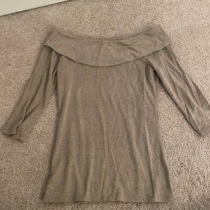Women’s off the shoulder top (tan and sparkly)